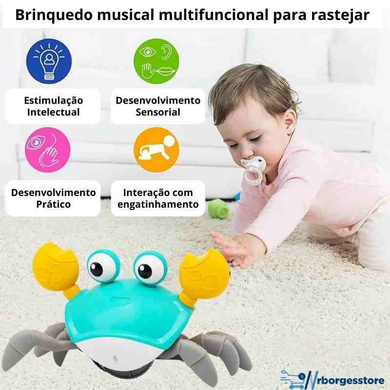 Brinquedo caranguejo estimulador infantil